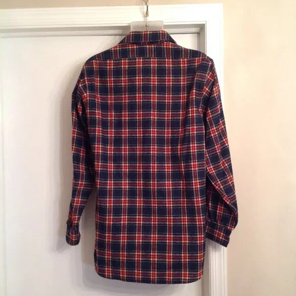 NWT Vintage 80's? Pendleton Wool Tartan Plaid Button Down Shirt M USA - Picture 4 of 7